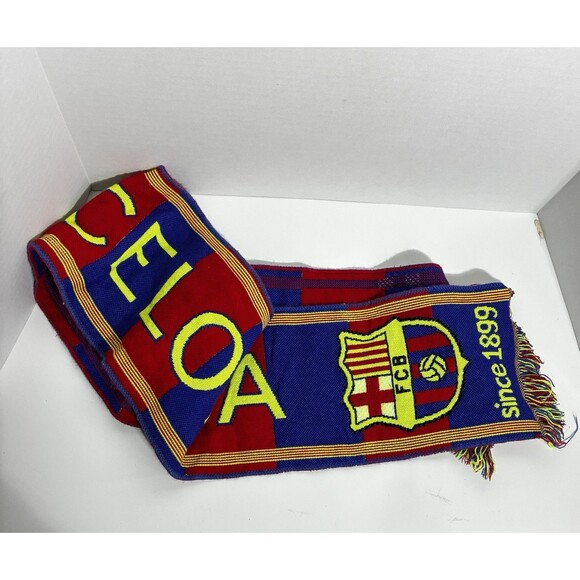 FC Barcelona Scarf Barça FCB Since 1899 Red Blue Soccer Football Supporters Gear - Picture 1 of 4